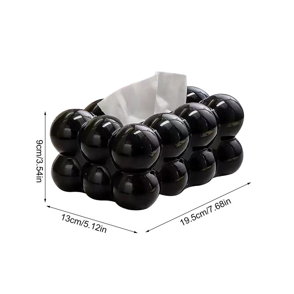 1Pc Black /White Household Table Tissue Box Holder Creative Rectangular Napkin Case Table Organizer Marshmallows Tissue Boxes