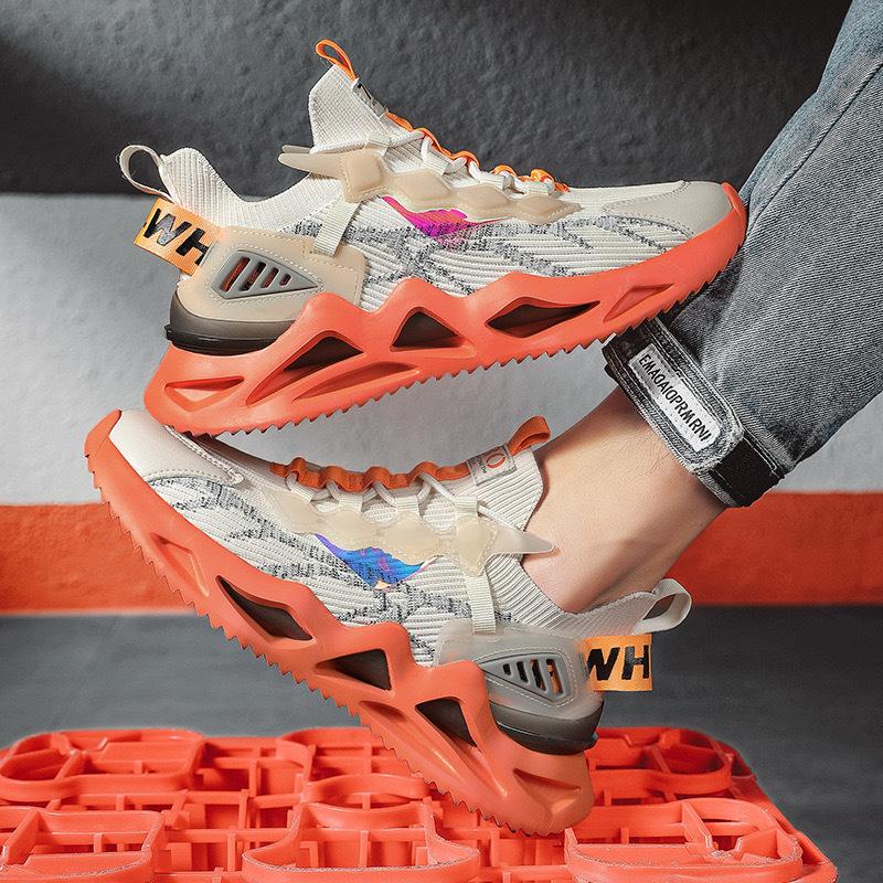 Sports Men's Shoes Spring and Summer Fly-woven Mesh Breathable and Lightweight Running Shoes Fashionable Versatile Casual Outdoor Trendy Shoes