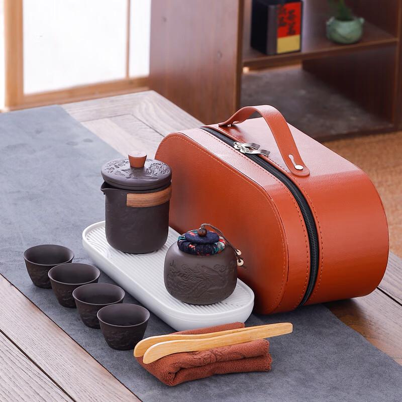 

Portable Zisha Ceramic Kung Fu Travel Tea Set