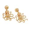Fashionable Ocean Style Octopus Style Earrings Exaggerated Design Holiday Earrings