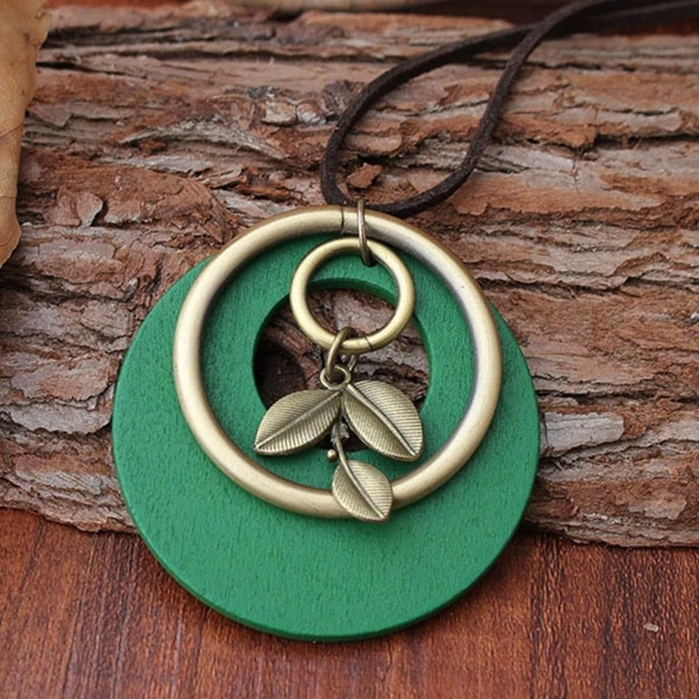 Leather Chain Sweater Chain Boho Sweater Necklace Vintage Clothing Pendant Gifts