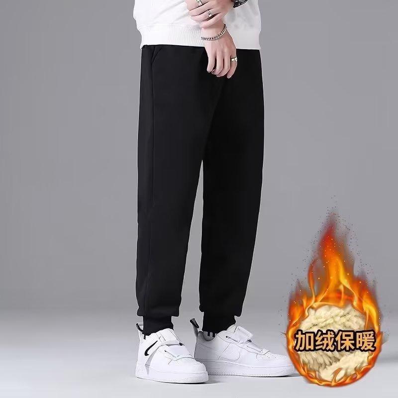 Lamb Fleece Pants for Men In Autumn Winter Men's Fleece Leggings Sweatpants Casual Sweatpants Thickened