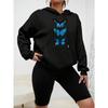 Creative Butterfly Design Print Women Hoodie New Street Casual Sweatshirt Fashion  Hoody Pocket Comfortable Female Tops