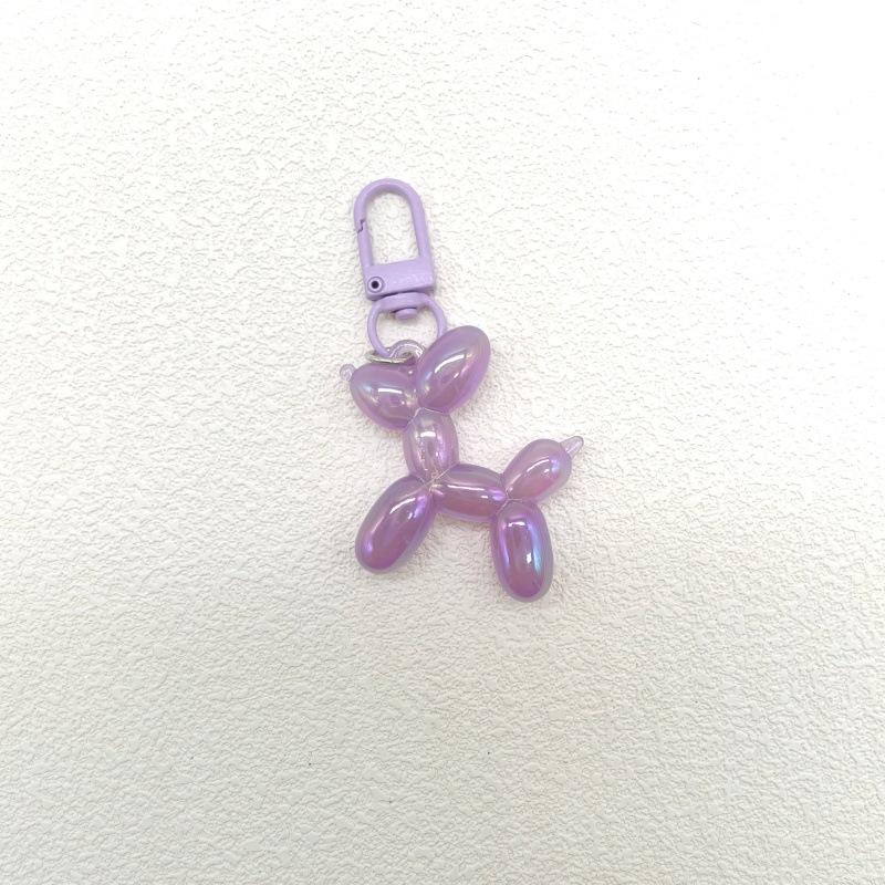 Color-Plated Balloon Dog Acrylic Keychain Pendant