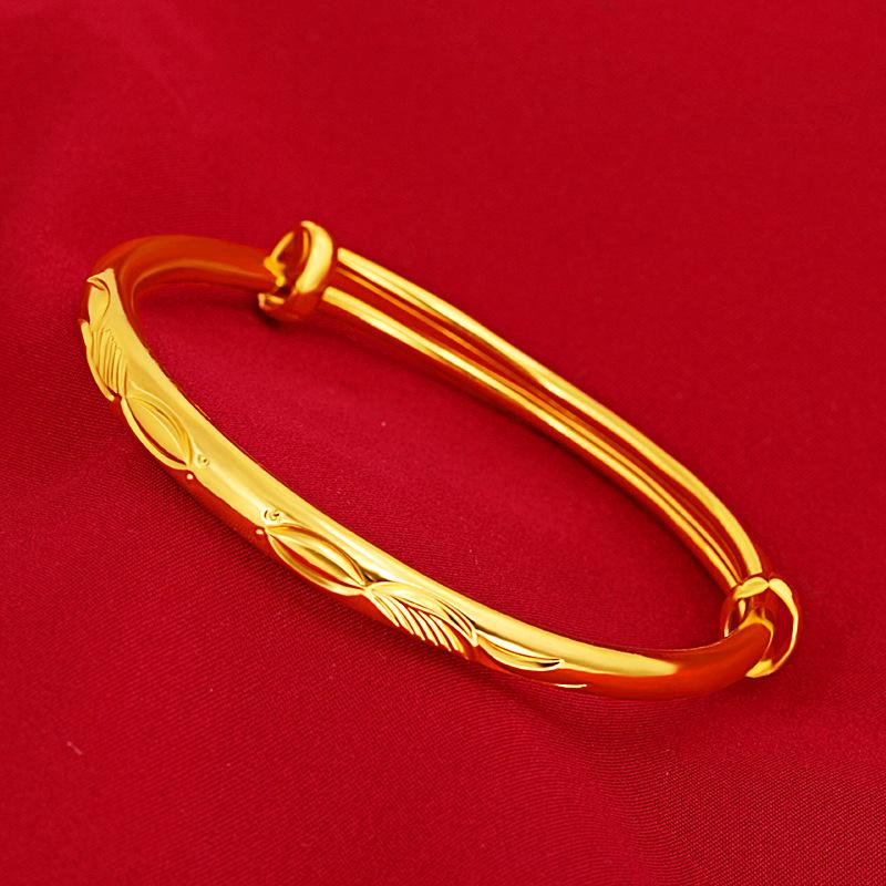 Douyin pozlacený mosazný nastavitelný náramek znamení Ryb pro ženy