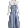 Women's Petites French Doll Collar Denim Overall Skirt - Unique Spring 2026 Fashion