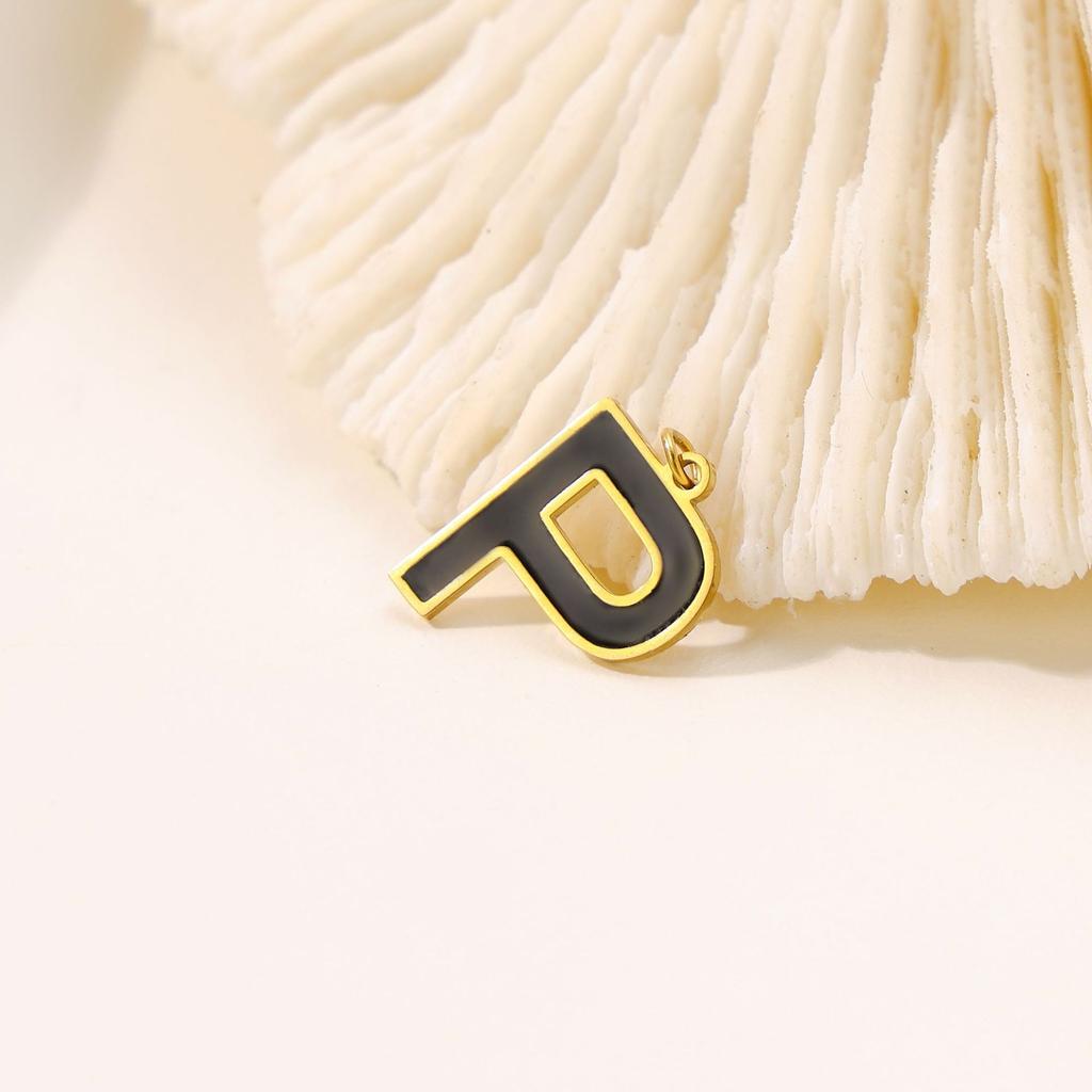 CARLIDANA Hot Sale New Style Hot Sale DIY Accessories Oil Drop Colorful Initial A -Z Letter Brand Stainless Steel Pendant Charms