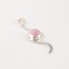 Pink Cat's Eye Gemstone 925 Sterling Silver Jewelry Handcrafted Designer Pendant PP-44-34