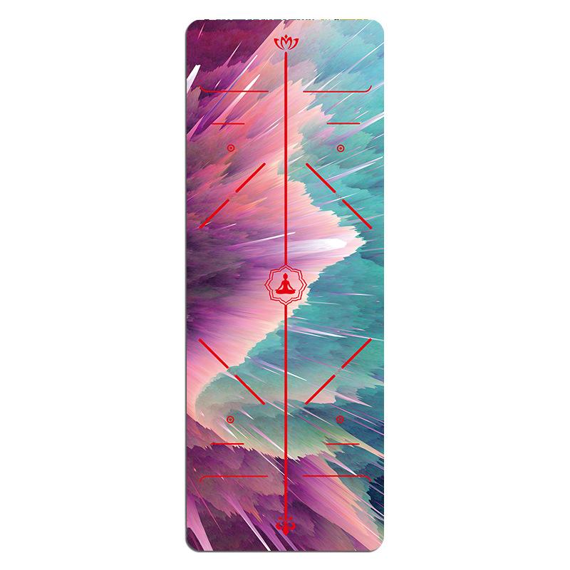 Suede Printed Yoga Mat Rubber Yoga Mat Foldable Anti Slip Wear-resistant Fitness mat Ultra-thin Folding Cushion 68/80cm*1.5mm