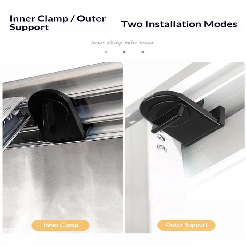 No-Drill Sliding Door Lock, Child Safety Lock For Sliding Windows, High-Rise Anti-Fall Limiter, Anti-Theft Safety Latch