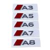 New Metal Car Trunk Emblem for S A3 A5 A6 A7 A8 Letter Stickers Rear Badge Body Side Decal Refitting Decoration Accessories