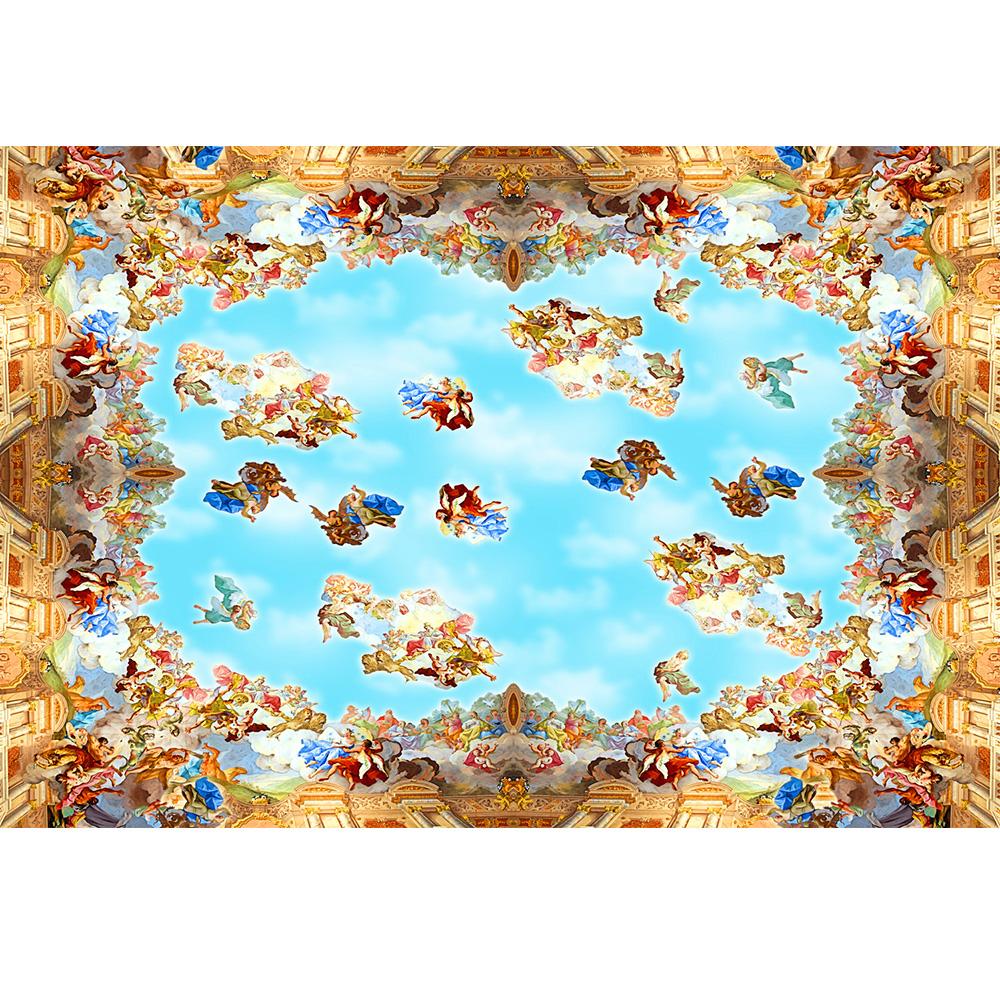Fototapet Fotografii Pentru Pereți 3d Retro Tapet Europei Cer Nori Frescuri Îngeri Tapet