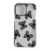 TK popular black butterfly mobile phone case iphone17 anti-drop tpu transparent case apple 16pro soft case protective case