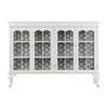 Buffet - Non spécifié - 142,5 x 40,5 x 101,5 cm - Bois massif - Finition en verre blanc