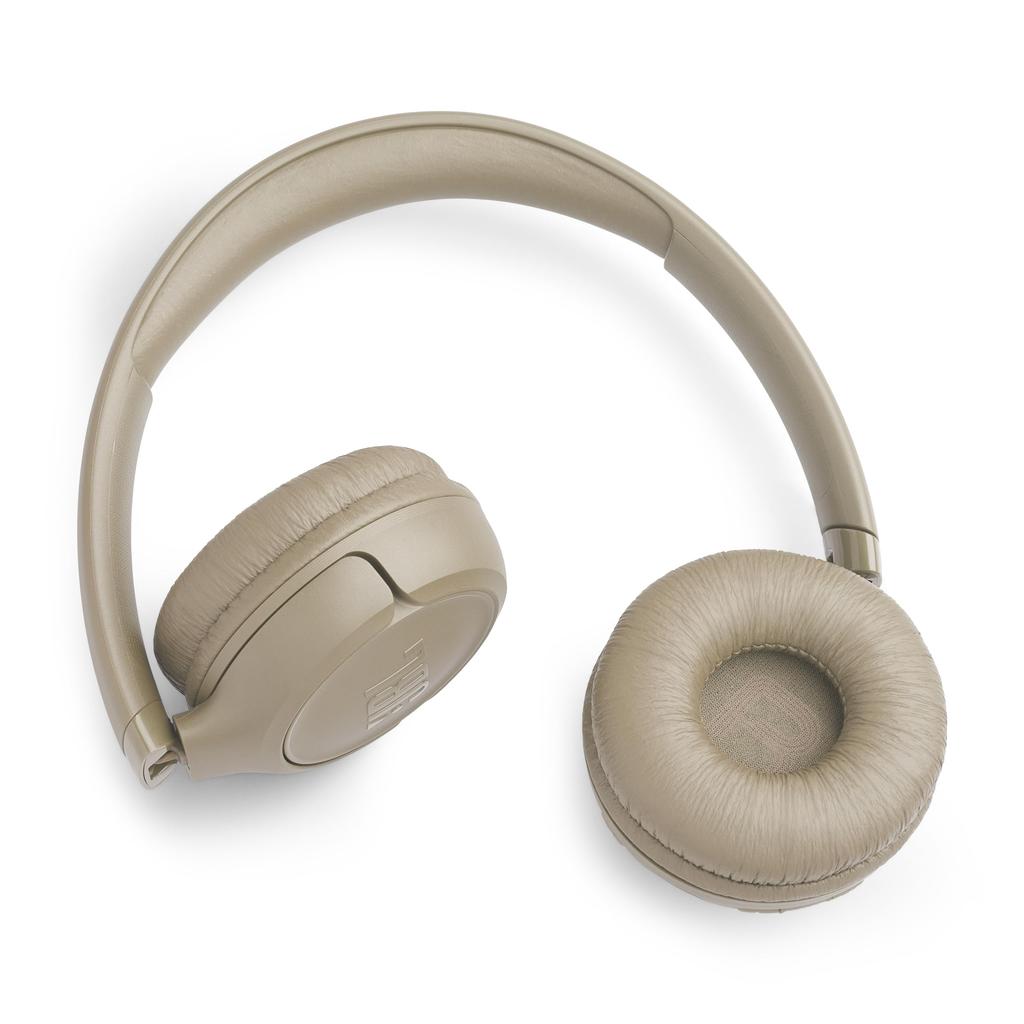 JBL TUNE530BT Wireless Headphones Bluetooth 76 Hours Playtime On-Ear USB-C Charging Multi-Point Beige JBL App Compatible