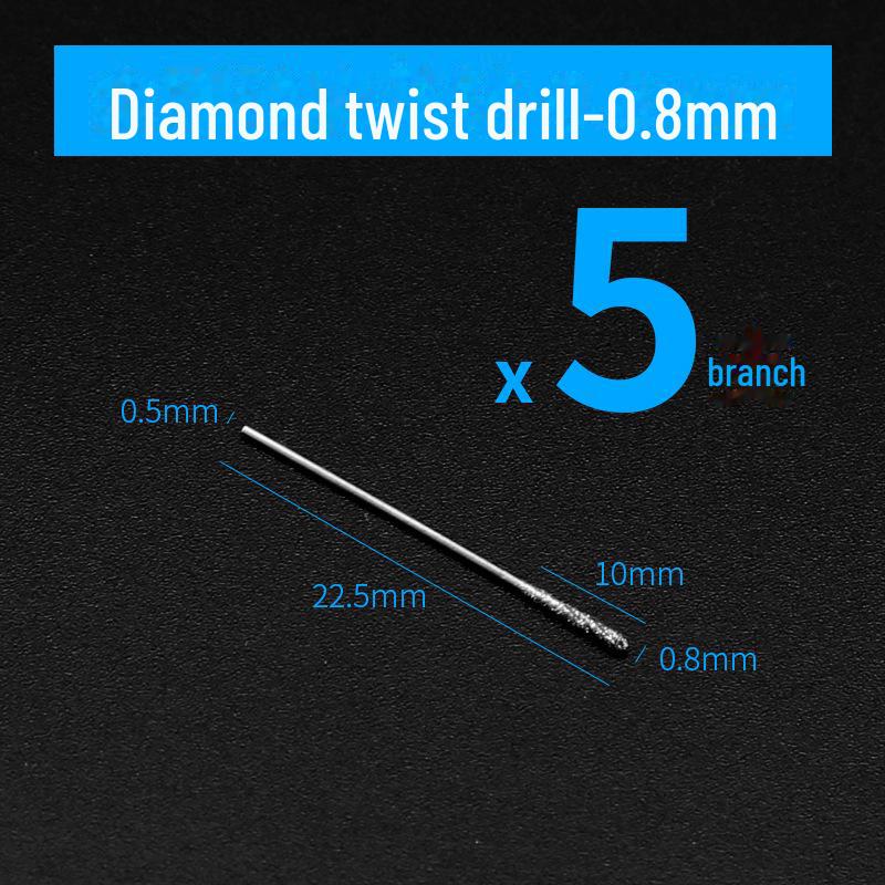 Diamond Twist Drill Bit for Jade, Beeswax, Crystal, and Glass. Electric Grinder Included.