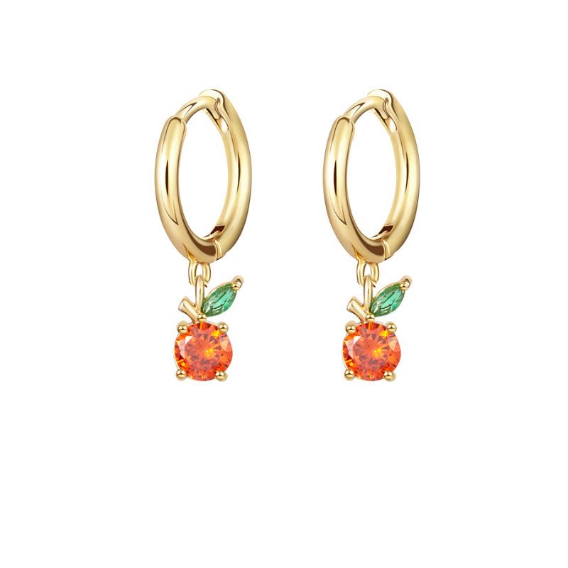 Tropical Fruit Mini Hoop & Stud Earrings - Creative European & American Ear Jewelry