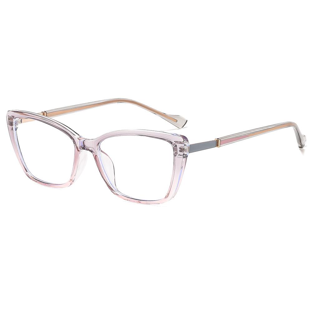 European & American Anti-Blue Light TR90 Retro Square Frame Glasses - Trendy Internet Celebrity Style.