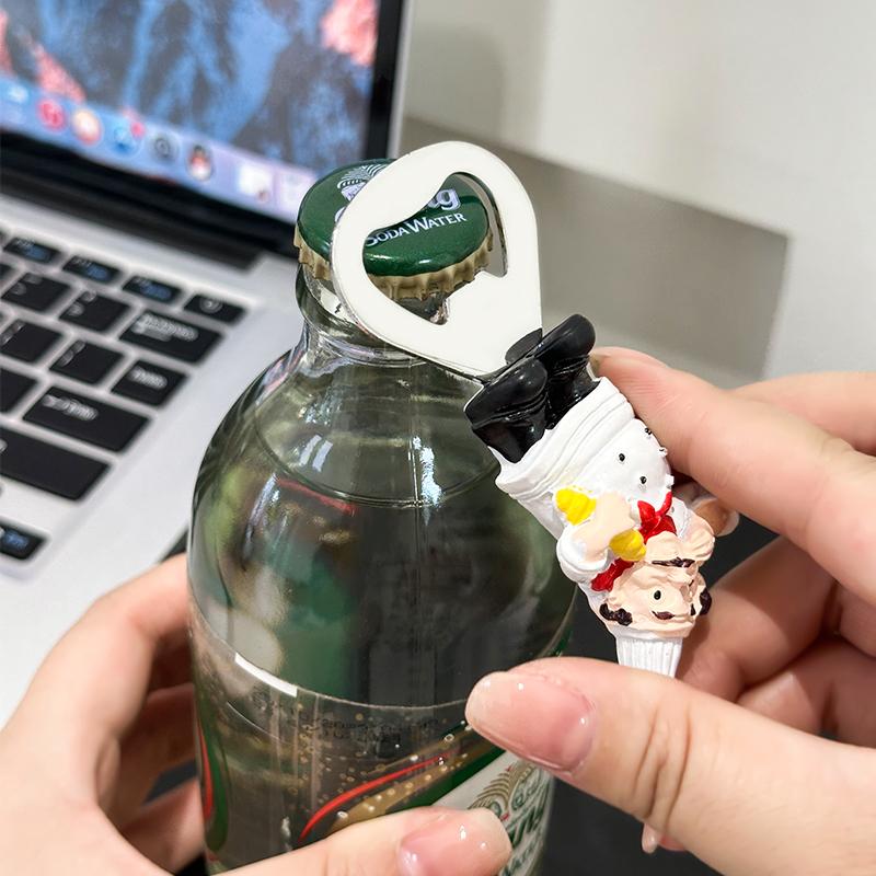 Cartoon Cute Chef Bottle Opener Refrigerator Sticker Series Creative 3D Chef Shaped 3D Magnetic Bottle Opener