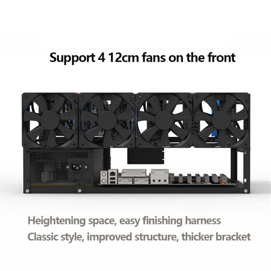 Open Air Frame Case for 6 or 8 GPU Graphics Video Cards Computer Accessories