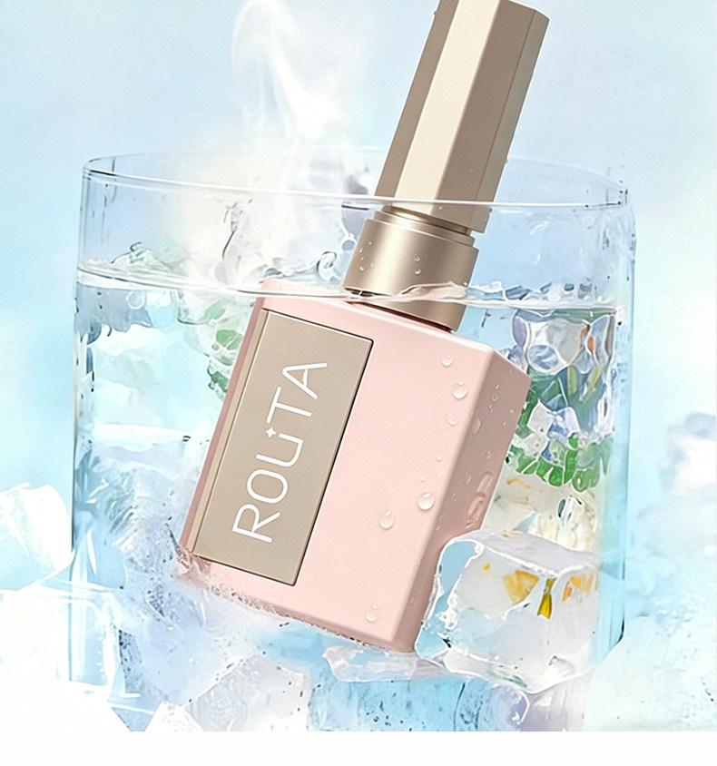 ROLITA Maldives Cat Eye Gel Polish Set - Super Sparkle Blue Pedicure Kit with Transparent Glass Beads.