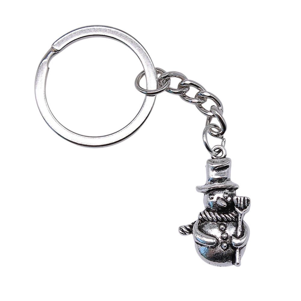 Merry Christmas Keychain Letter Charm Holiday Key Holder 28mm Ring