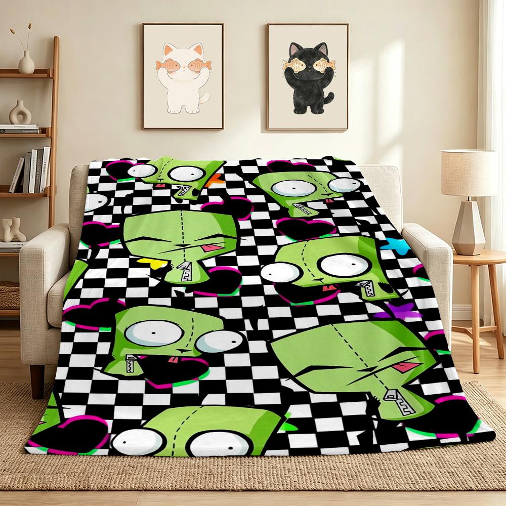 Alien Invasion Flannel Blanket Throw Blanket Soft Warm Sofa Bed Camping Car Home Decor Unique Christmas Gift C9302613