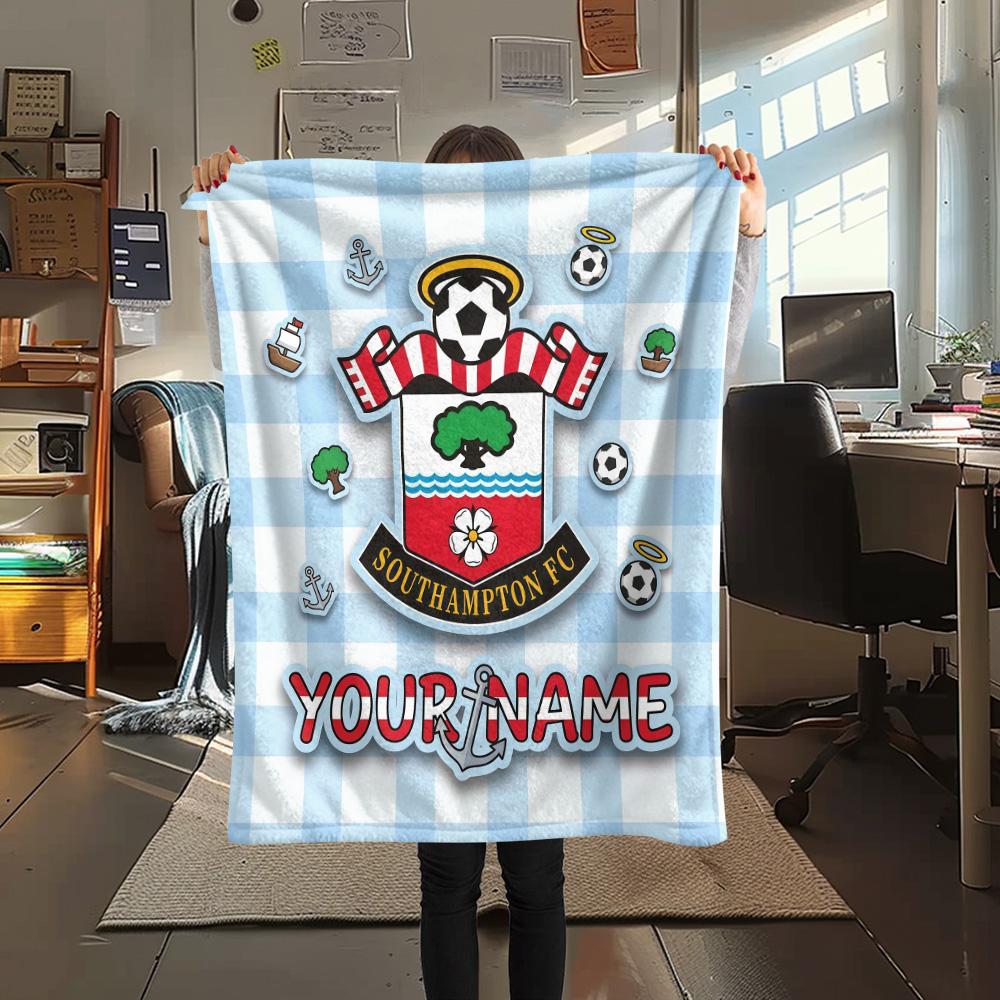 Custom Name Southampton Flannel Blanket, High Quality Comfortable for All Seasons, Home Decor, Warmth and Comfort