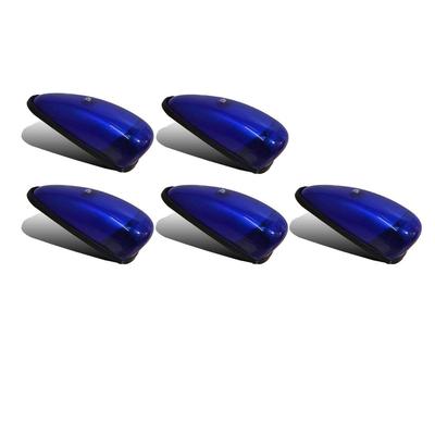 5-Pack Blue Teardrop Marker Lights Waterproof | Roof Running Decoration Lights with 12V Bulbs for Heavy Duty Trucks