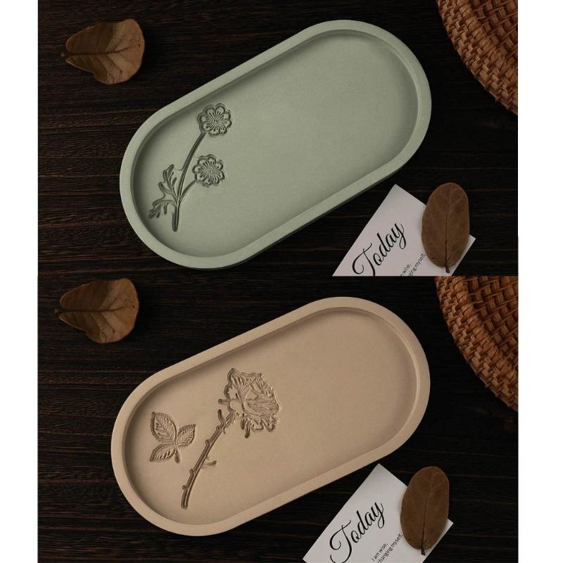 Easy to Use Silicone Mold Creating Decorative Trays Moulds with Unique Elliptical Shape Suitable for Gifting Making
