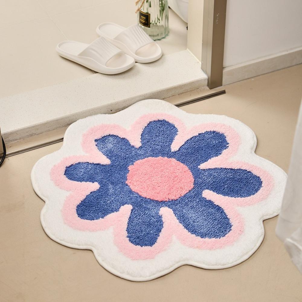 Non Slip Bath Mat Rug Ultra Soft Absorbent Bath Mat Simple Ins Absorbent Door Mat  Home Decoration