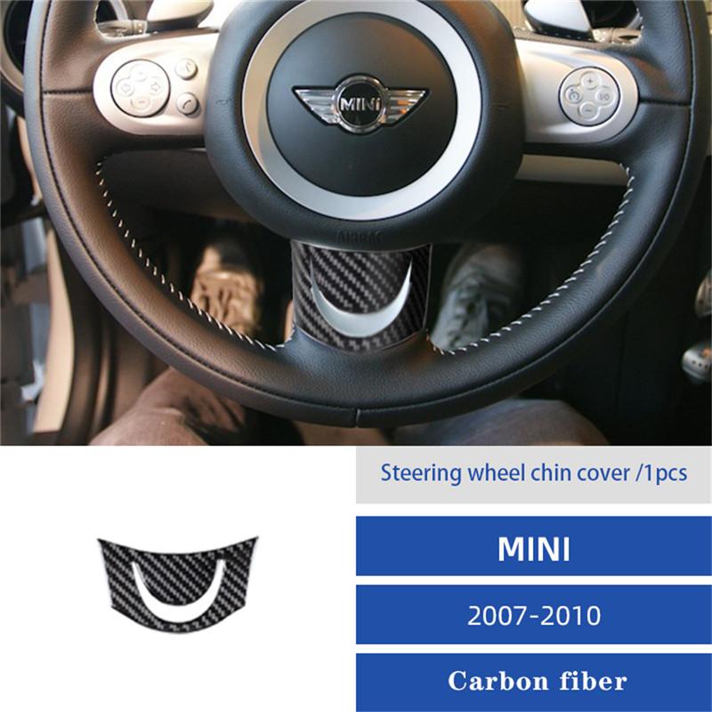 Carbon Fiber Car Central Handbrake Gear Shift Panel Trim Cover Stickers For BMW MINI Cooper R55 R56 R57 2007-2010 Accessories