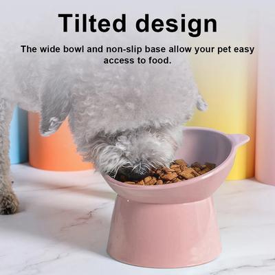 1-3Pcs Pet Food Bowl Tilted Cat Food Bowl Neck Protector Antichoking Dog Cat Water Bowl Antidumping Dog Feeding Dish Pet Supply