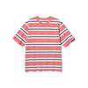 UNIQLO Striped Color Block Crew Neck Short Sleeve T-Shirt Men Tops Pink 457931-12