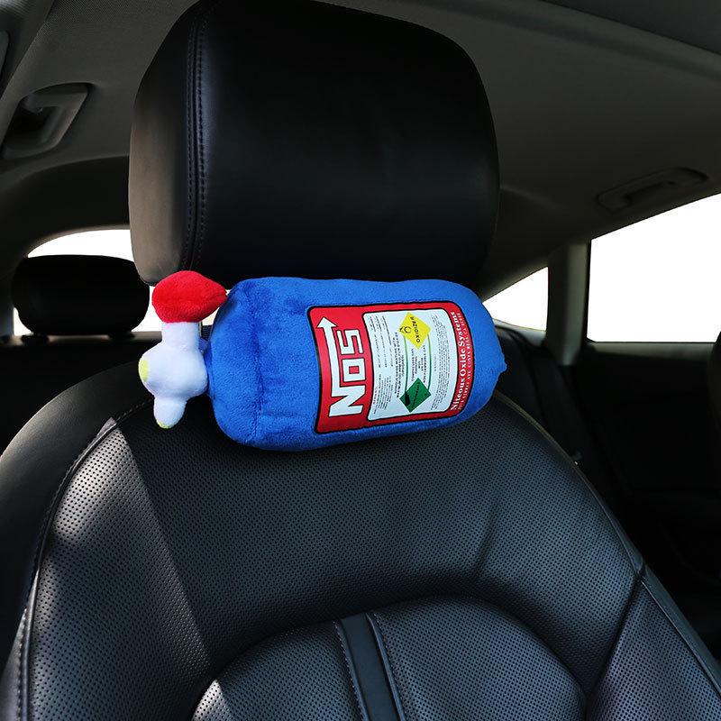 Cross-border Best-selling NOS Headrest Neck Pillow - Nitrous Oxide Bottle Cushion & Car Lumbar Support