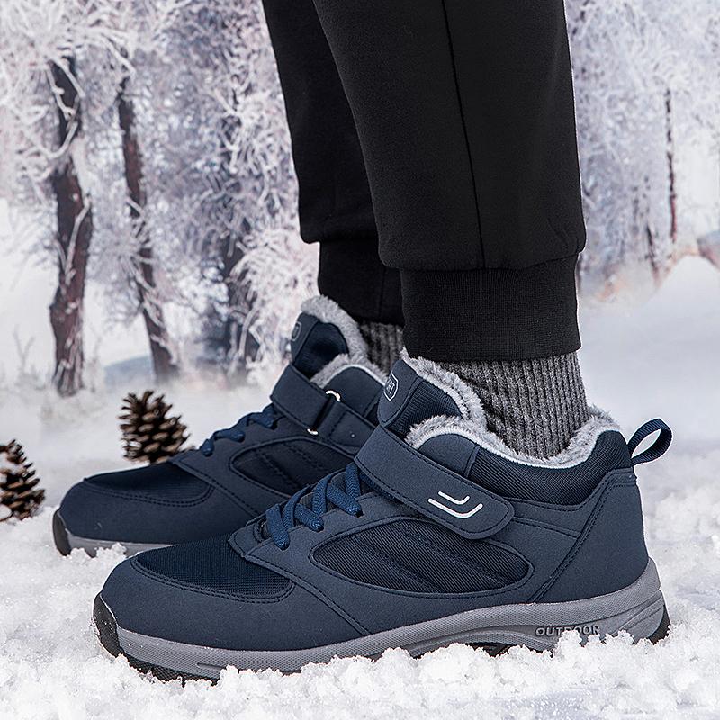 Женские хлопковые туфли плюс бархат теплые уличные спортивные прогулочные туфли кожаные — фото 15