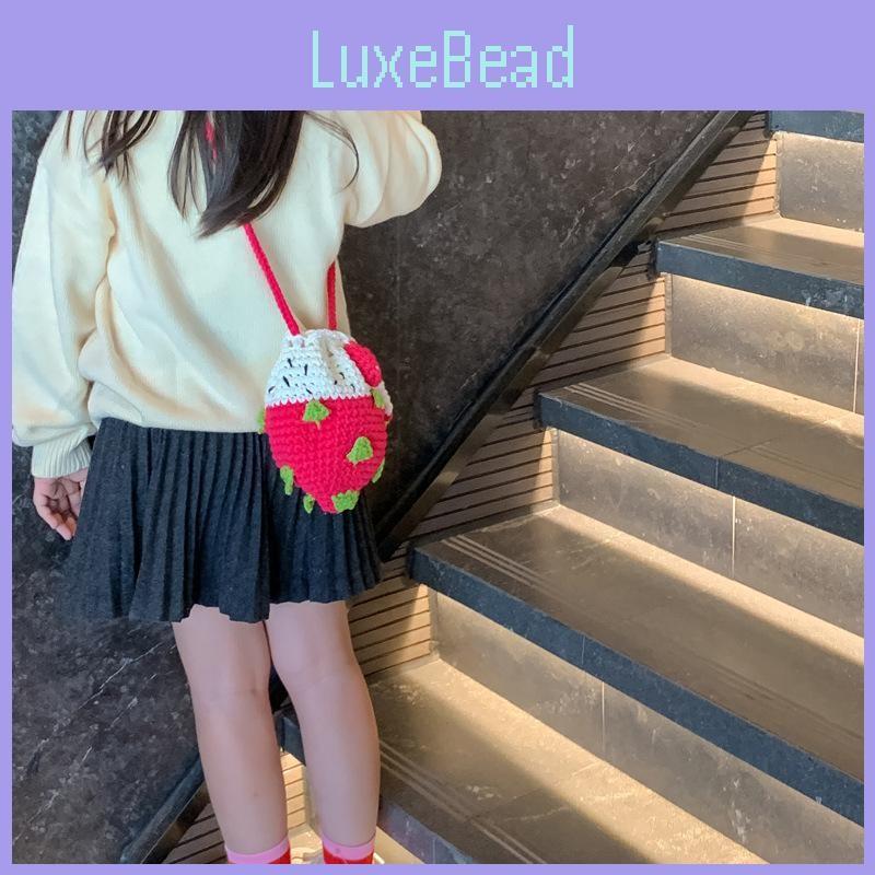 Childrens Charming Knitted Bag With Adorable Dragon Fruit Design For Boys Girls And