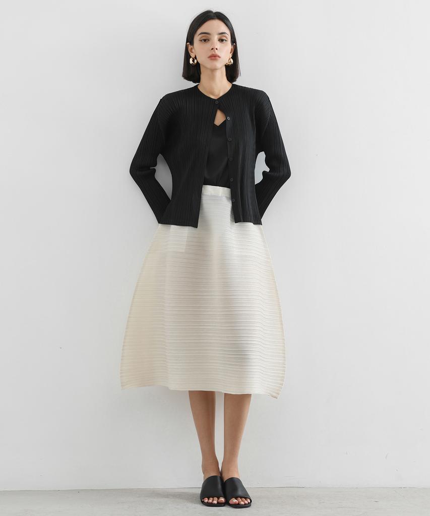 Pleats Mood Horn Pleated Midi Skirt