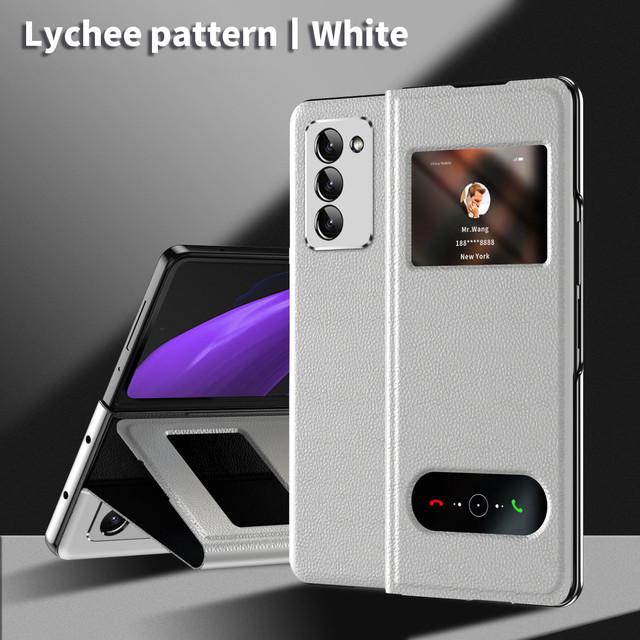 Business Shockproof Folding Leather Case For Samsung Galaxy Z Fold4 Fold 4 Fold2 Fold3 5g Fold 3 2 Anti -Scratch Funda Cases