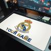 Real Madrid Aufdruck Kissen Rutschfest Laptop Tablet Großes Mauspadd XXL Matte Mini-PC Spielmatte Mit Verriegeltem Rand