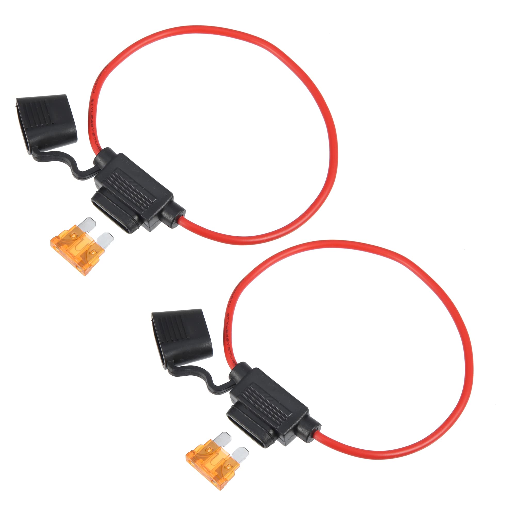 

uxcell DC 32V 14 Gauge Car Inline ATC Style Inline Fuse Holder with 5A Fuse 2 Sets 5a