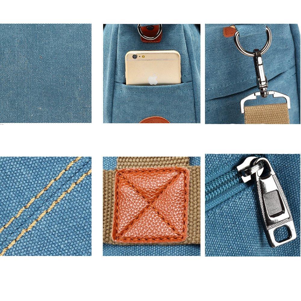 [Chikencall] Women's Casual Vintage Hobo Canvas Bag with a Stylish Striped Pattern, Large Capacity, Wallet, Top Handle, Handbag, 3-Way Canvas