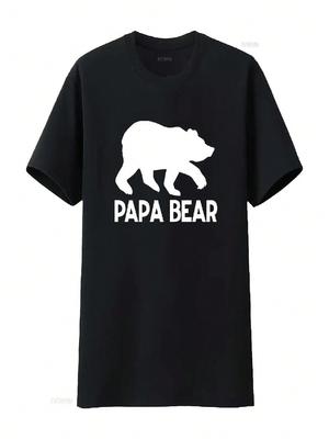 Herren Papa Bär T-Shirt Lustig Vater Opa Vatertag To Be Baumwollartikel 1923 Vintage Gewaschen Atmungsaktiv Vielseitig Leicht Weich