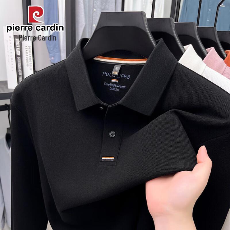 Pierre Cardin Men s Mercerized Cotton Long Sleeve Polo Shirt L
