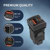 YSY 1pcs QC3.0 USB Fast Charging TYPE-C Interface Socket Charger For Toyota Camry Carola TS-07-C