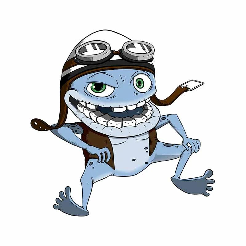 Funny Beautiful Anime Crazy Frog Car Sticker Waterproof Cover Scratch Funny Sticker Window Motorcycle Fine Decal Decor PVC