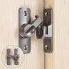 1pc Perforation-Free Door Buckle - Anti-Locking & Anti-Theft Heavy-Duty Aluminum Alloy & Stainless Steel Security Hardware, Sleek Metallic Finish