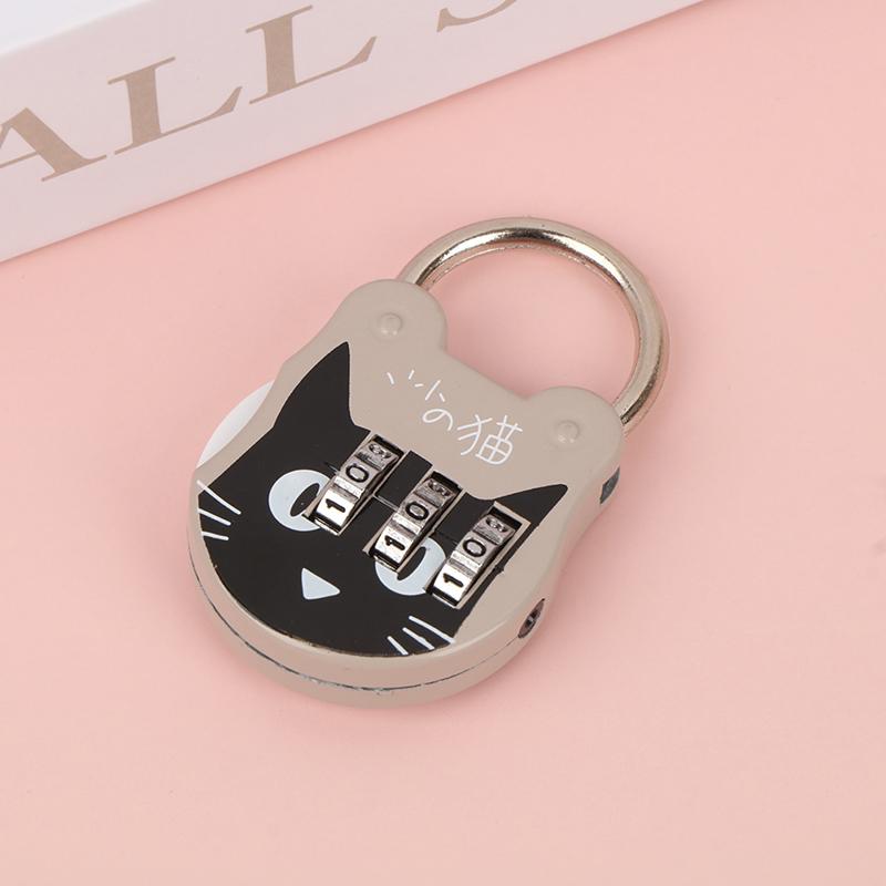 

Кодовый замок против кражи высокой прочности точный милый кот мини багаж чемодан кодовый пароль замок