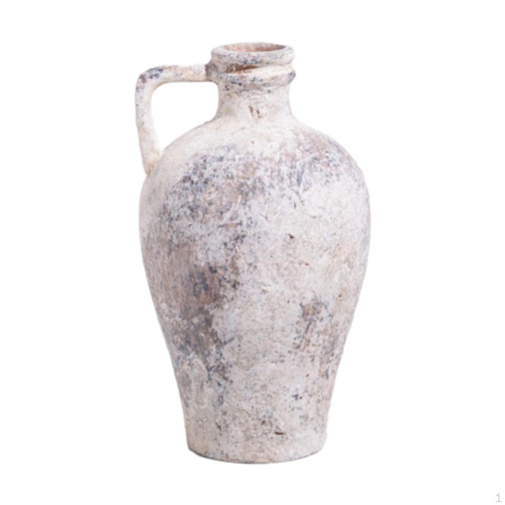 Ceramic Farmhouse Vase, Kettle Flower Pot Holder, Pottery Pitcher for Display