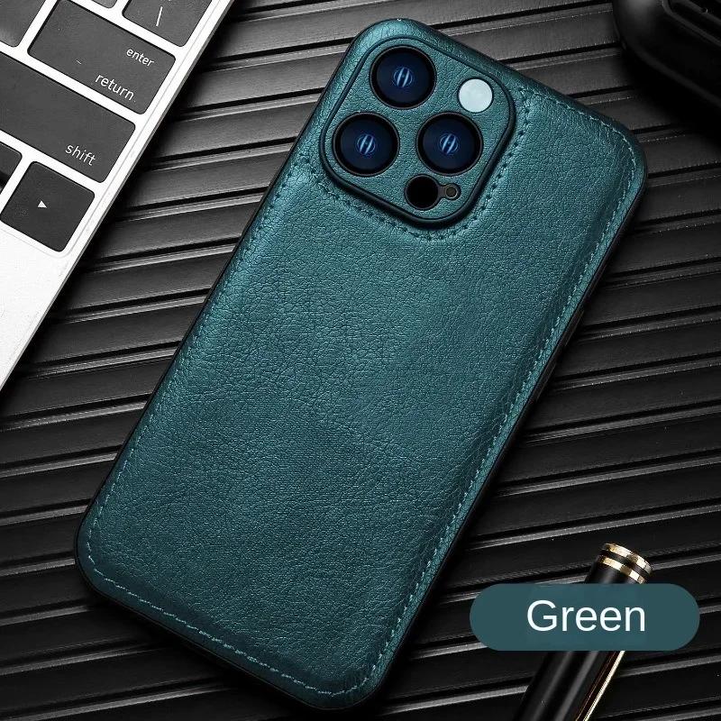 Husă de lux din piele pentru iPhone 16 15 14 13 12 11 Pro Max X XR XS 7 8 Plus SE, husă de protecție pentru camera foto Business